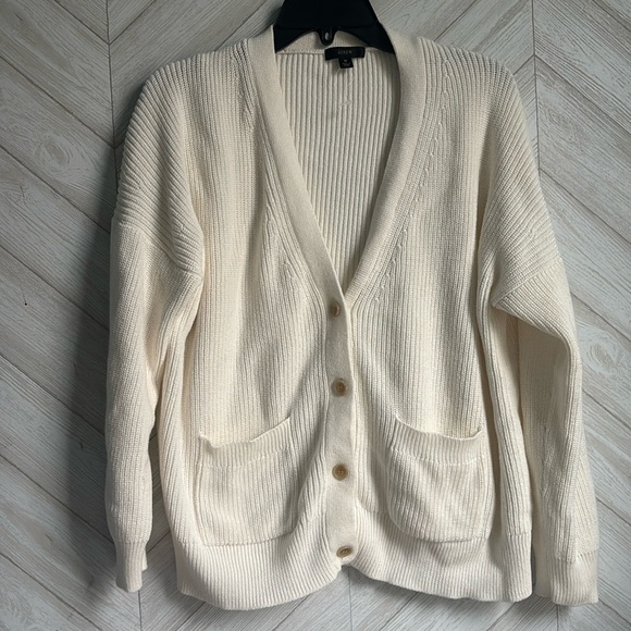 J. Crew Sweaters - J Crew cardigan sweater cream medium m